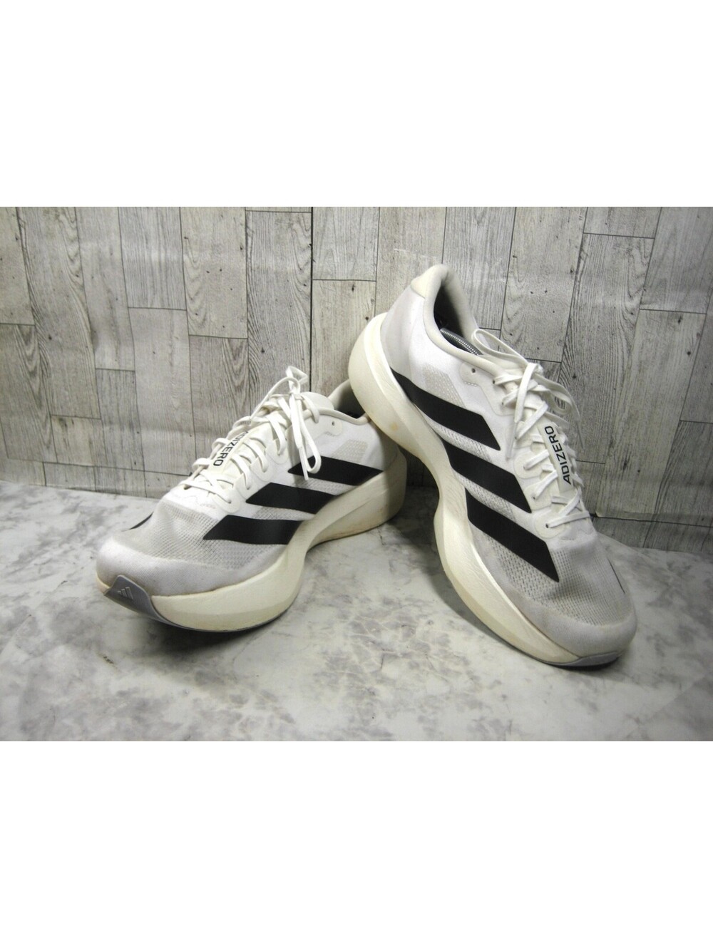 Adidas Adizero EVO SL Sneakers Men 13M Running Gym Shoes White Black Trainers
